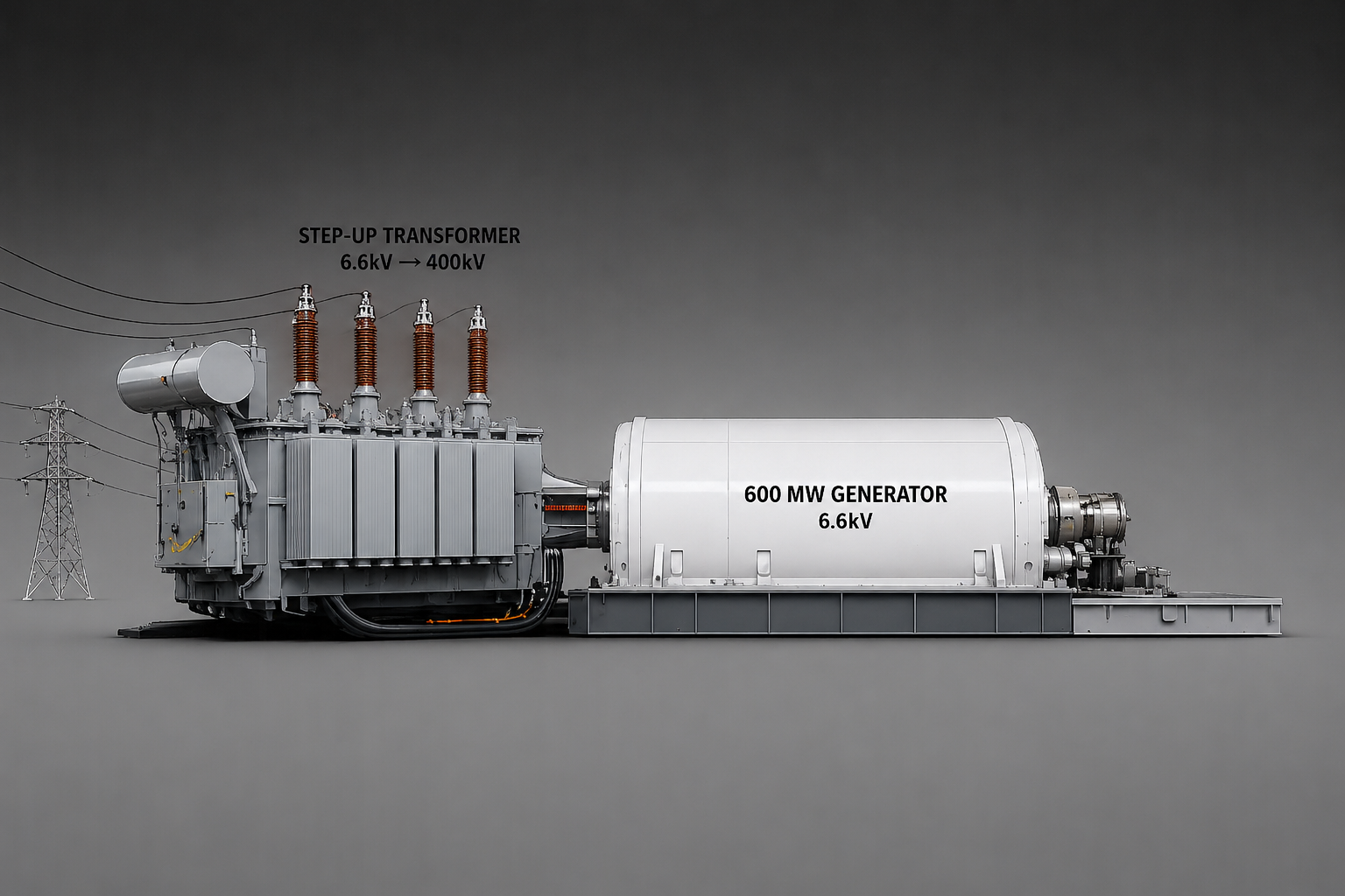 600 MW Grid Connected Generator Without Steam Turbine